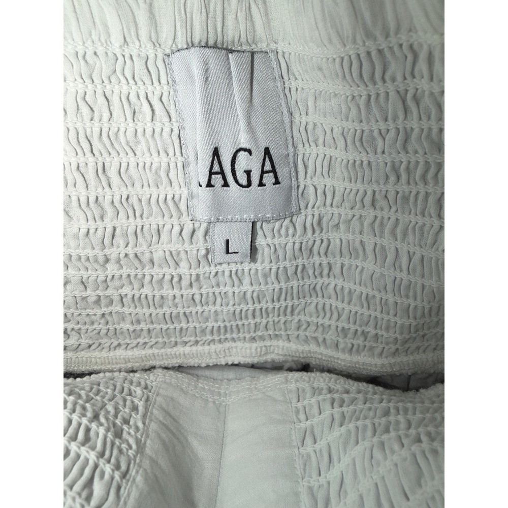 Anthropology Raga Halter Dress white lined size Large - Picture 2 of 7